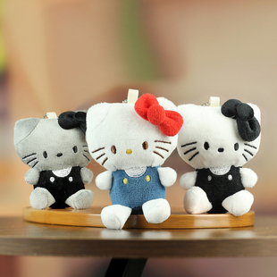 网红可爱小猫卡通可爱哈喽kitty 饭团头套毛绒包包挂件饰钥匙礼物