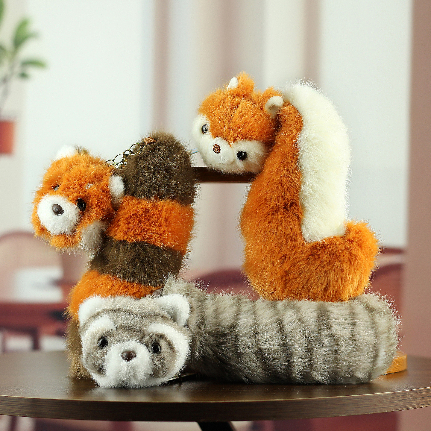 小熊猫公仔趴趴款浣熊毛绒玩具