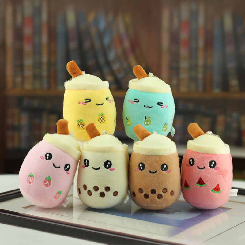 创意卡通奶茶杯钥匙扣挂件 毛绒挂件挂饰玩偶包包挂饰书包挂件,玩具/童车/益智/积木/模型,毛绒/玩偶/公仔/布艺类玩具,淘宝优惠券,粉丝福利购,淘宝优惠卷