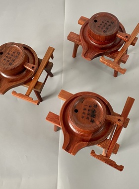 缅花时来运转民俗装饰品石磨农具微缩模型酒店民宿客厅玄关摆件