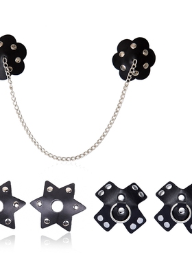 跨境欧美乳贴女乳头链条装饰个性铆钉朋克风内衣配饰性感胸链流苏