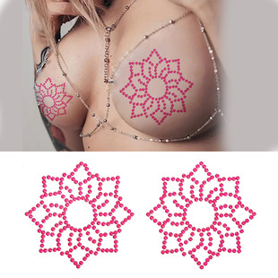 新款雪花乳贴钻石胸贴防凸点内衣配饰夜店装饰胸贴性感百搭