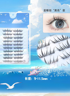 【下单立减50】假睫毛海盐气息梦幻单簇卷翘分段式黑色假睫毛Y09