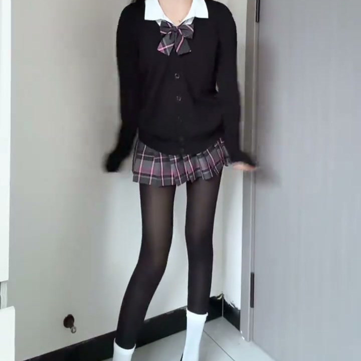 女士2026年秋季学院风JK制服黑色连裤袜女收腹打底袜四季薄款丝袜