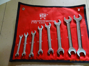 。8件套新款套装两用开口双头开口扳手机修汽修挂袋l呆扳手6-32mm