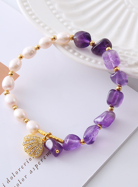 夏季新款天然淡水珍珠手链ins韩版小众设计气质轻奢手串闺蜜礼物