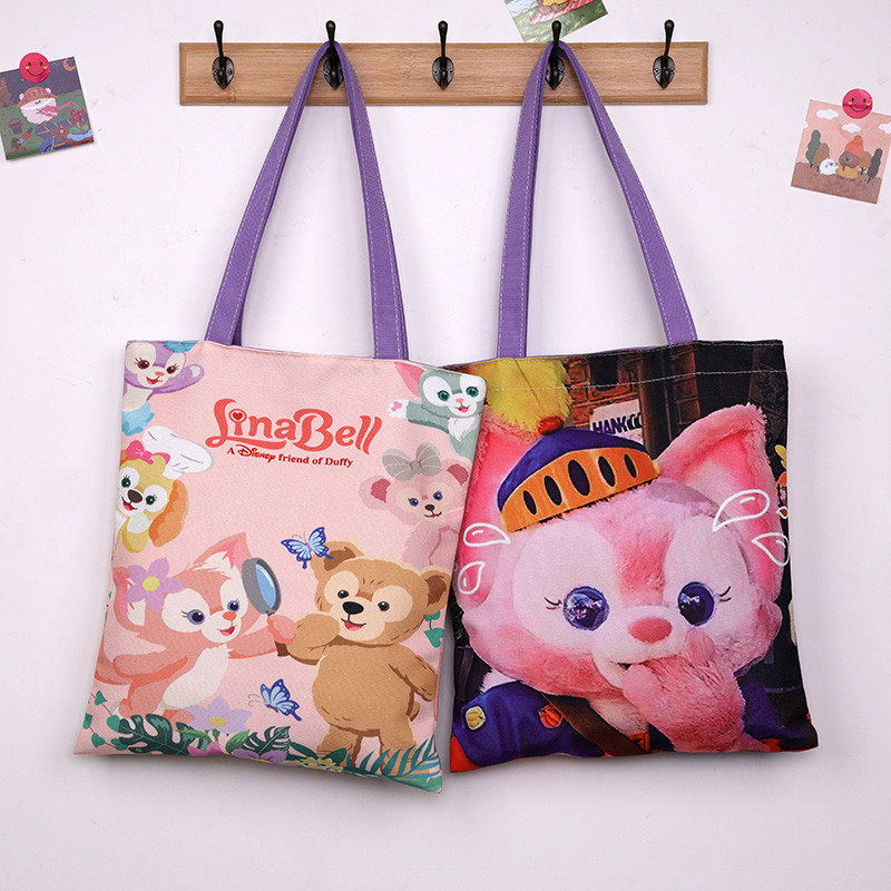 星黛露托尼帆布单肩包网红卡通兔子拉链手提包补课包可爱少女包包