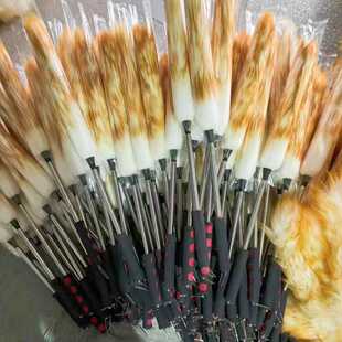 鸡毛掸子除尘家用鸡毛禅子毯子清洁扫灰打扫除尘可伸缩羊毛掸子