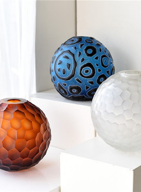 每周一三五10点上新/意大利加厚水晶雕刻玻璃花瓶摆件装饰品10406