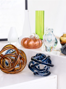 雏禾玻璃摆件欧式简约家居装饰品