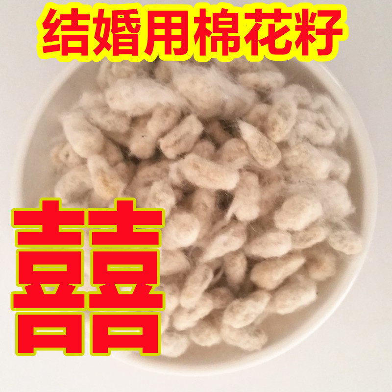 结婚用棉花籽 棉籽棉子带绒棉花籽棉籽仁棉仁棉花子籽 棉花子