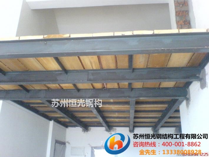 苏州钢结构楼梯安装货架平台钢结构加二层图片