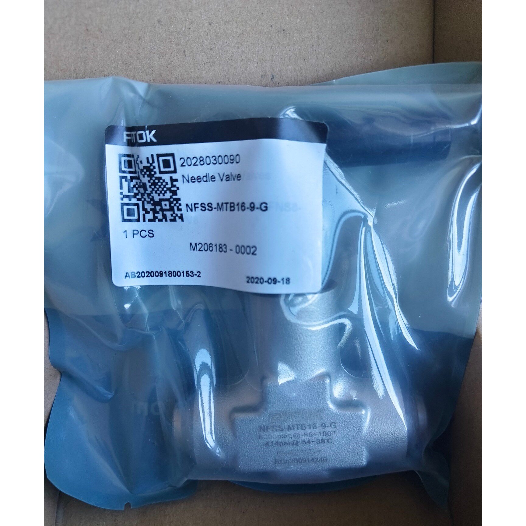 飞托克品牌焊接针阀,型号NFSS-MTB16-9-G,压力等