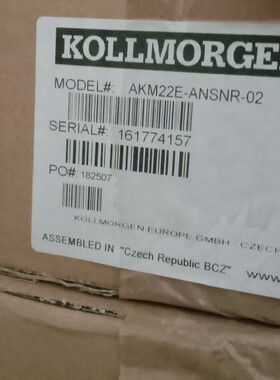 全新Kollmorgen伺服电机,型号AKM22E-ANSN