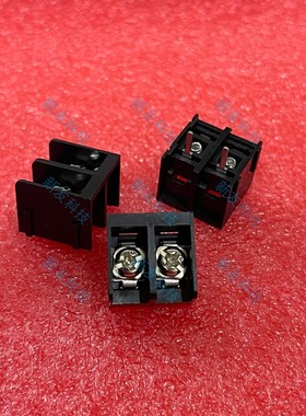 HB762-7.62-2P 栅栏式接线端子 P=7.62mm 板端边脚 三面直针 绿色