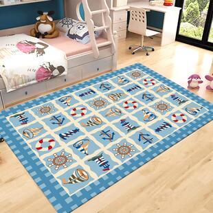 水晶绒儿童地毯爬行城市交通场景地图游戏玩具马路轨道停车场地垫