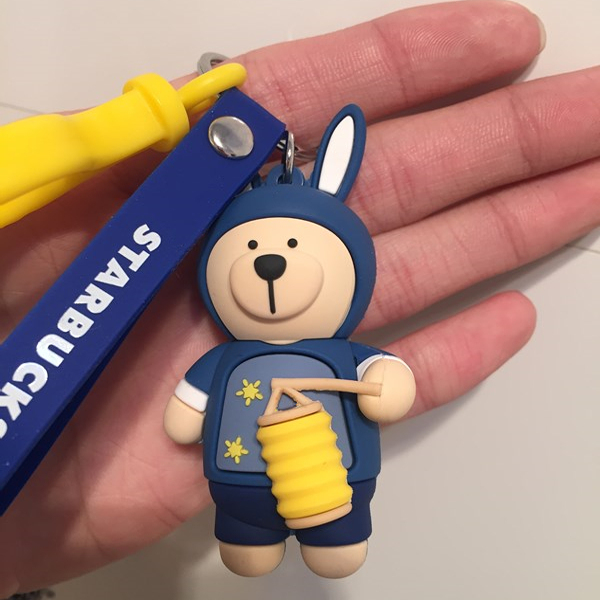 星巴克小熊网红钥匙扣韩国创意男女情侣包包可爱卡通汽车礼品挂件