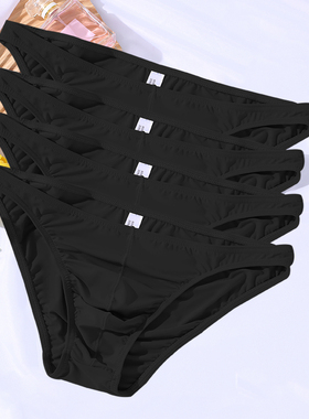 4条装新款男士内裤速干冰丝男士三角内裤半包臀性感男士比基尼