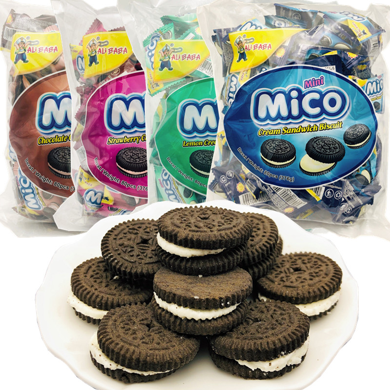 马来西亚mico奥利奥夹心饼干小黑饼mini巧克力饼干牛奶柠檬草莓味