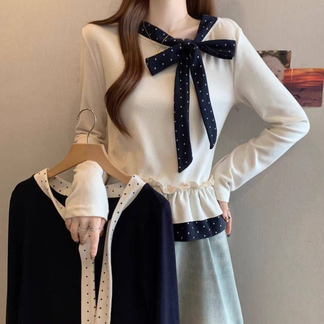 设计感大码胖mm德绒拼接长袖T恤女秋冬2025新款显瘦遮肉外穿上衣,女装/女士精品,T恤,淘宝优惠券,粉丝福利购,淘宝优惠卷