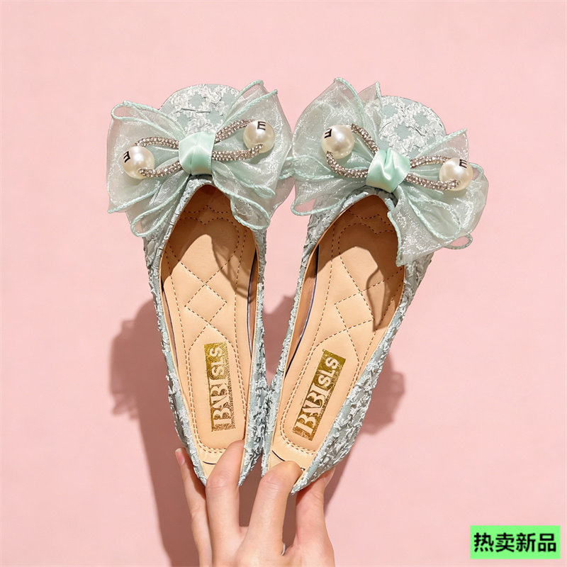 仙女鞋温柔单鞋女夏款2026新款平底百搭配裙子晚晚鞋一脚蹬豆豆鞋,女鞋,浅口单鞋,淘宝优惠券,粉丝福利购,淘宝优惠卷