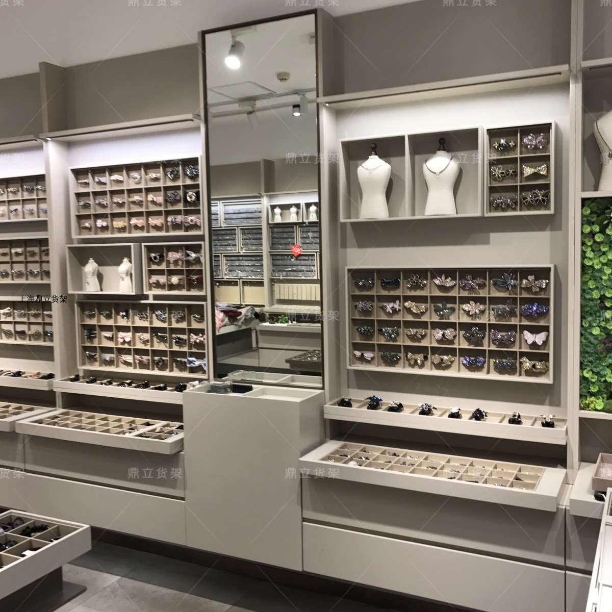 饰品店展示柜包包柜全店展柜定制宣子店铺货柜首饰耳环项链发饰柜