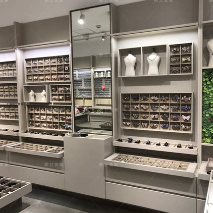 饰品店展示柜包包柜全店展柜定制宣子店铺货柜首饰耳环项链发饰柜