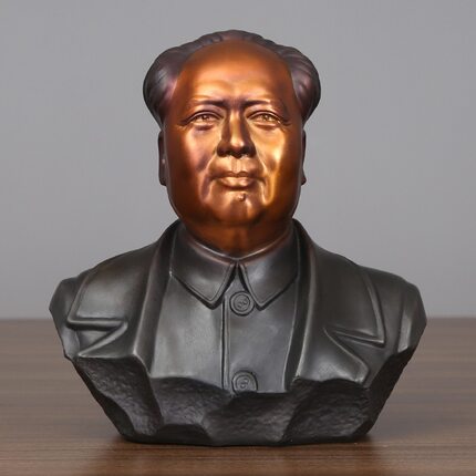 新款毛主席彩铜色像 伟人黄铜摆像工艺品 办公室客厅家居装饰品
