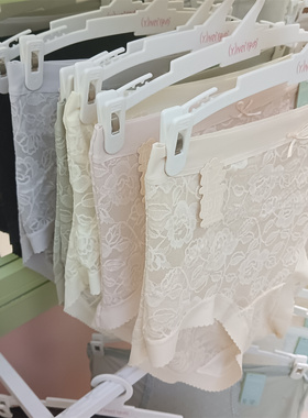 6条装伊内正品时尚舒适女士中腰蕾丝网纱茶多酚轻塑三角内裤65169
