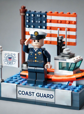 新品Veterans Blocks退伍军人街区积木摆件益智拼装玩具创意定制