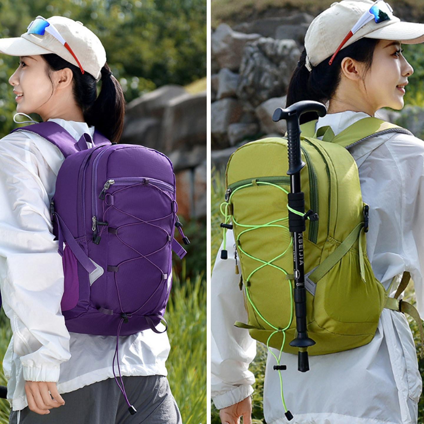 轻便户外徒步双肩包小号登山包运动越野骑行包时尚旅行包女爬山包