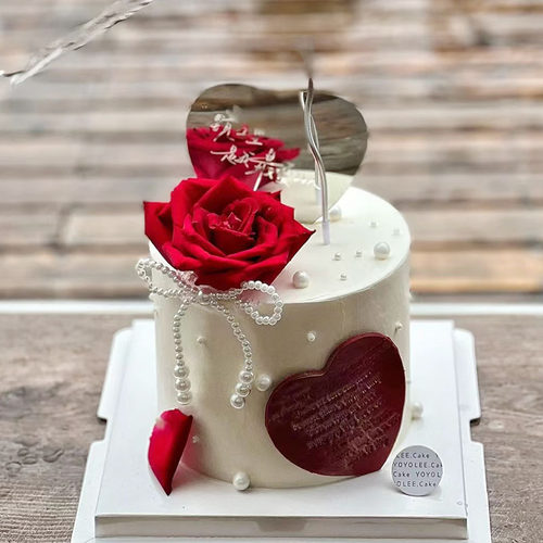 情人节爱心镜子珍珠蝴蝶结