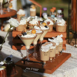 甜品台烘焙打包杯子高脚杯香槟杯甜品冰淇淋杯一次性纸杯烘焙纸托