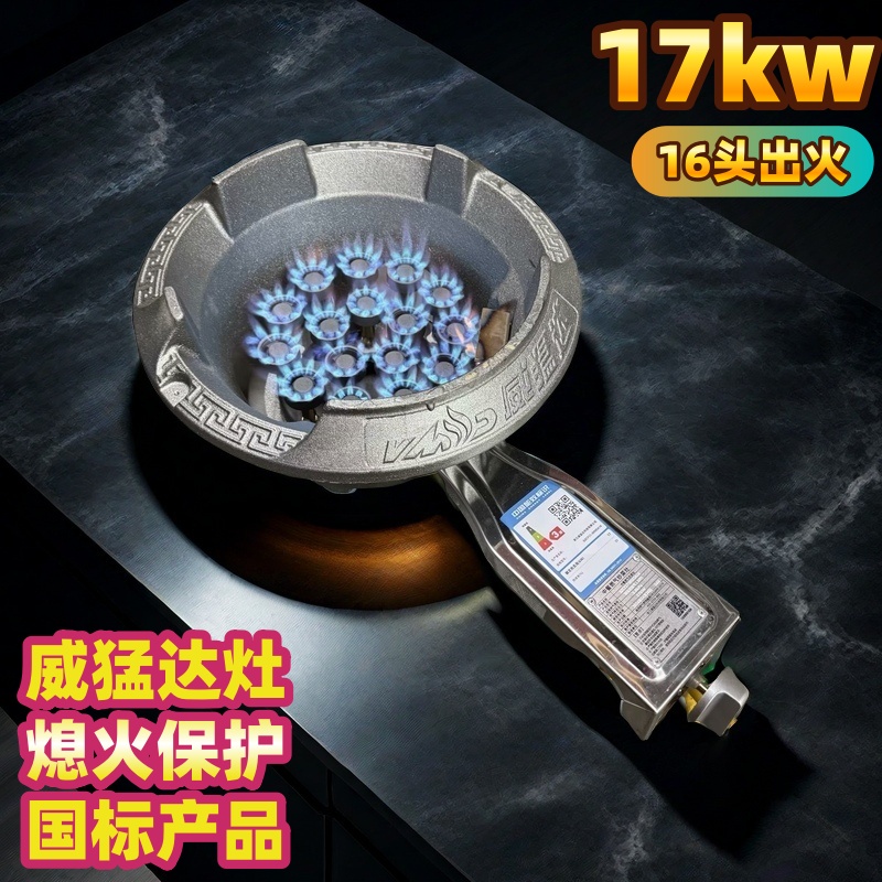 威猛达16头立式台式低压猛火炉