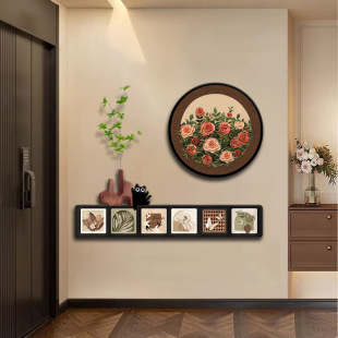CS-050法式中古风客厅装饰画花卉玄关挂画简约沙发背景墙装饰画