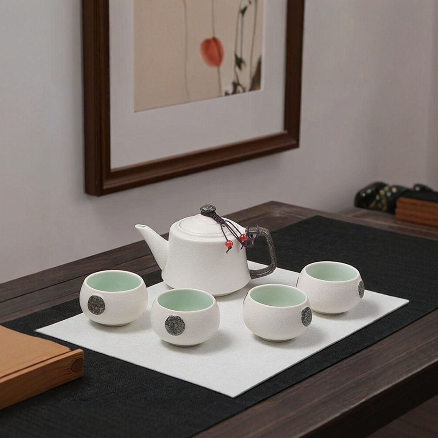 陶瓷泡茶壶一壶两杯办公室喝茶杯