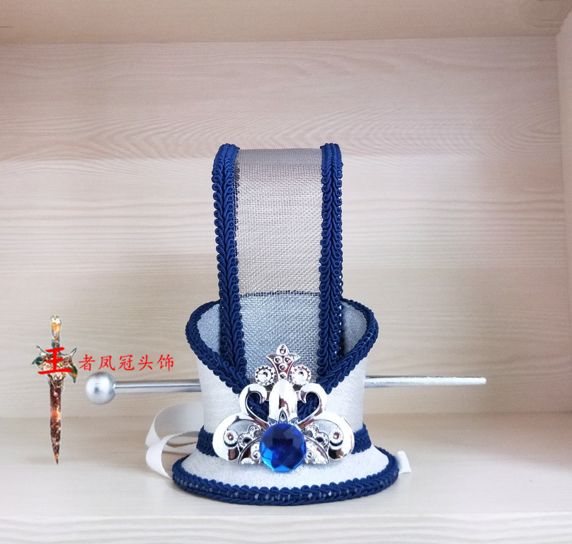 古装银色舞台表演影楼拍照发冠