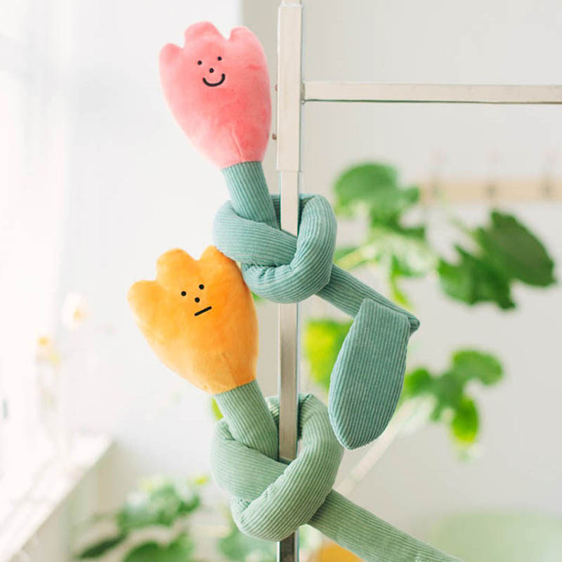 家居装饰品郁金香窗帘绑带美化纱帘布料卡通花朵百搭温馨束带