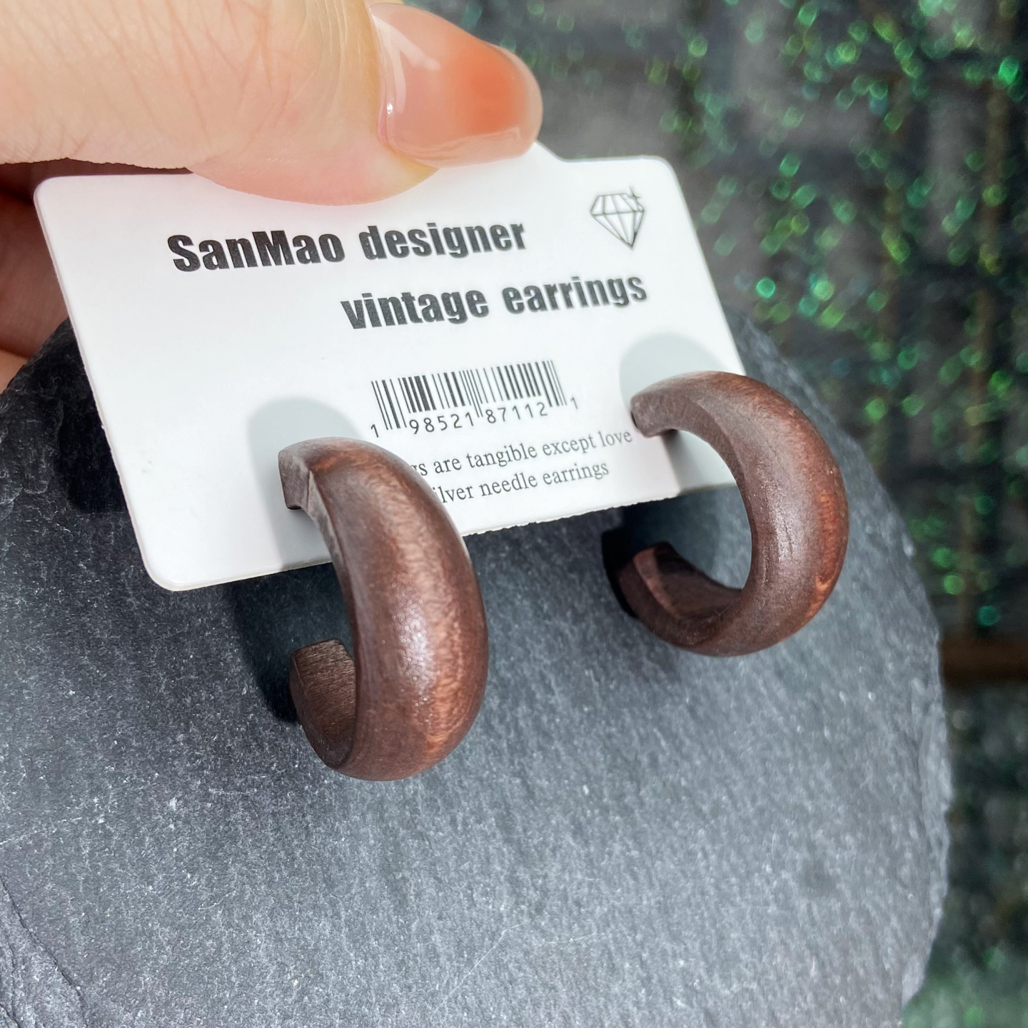 中式复古文艺大气木质手作耳环古朴简约咖色C型耳圈耳饰银针,饰品/流行首饰/时尚饰品新,耳环,淘宝优惠券,粉丝福利购,淘宝优惠卷