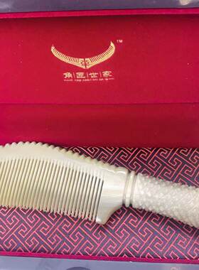 镇店之宝雕花精品纯手工牦牛角梳