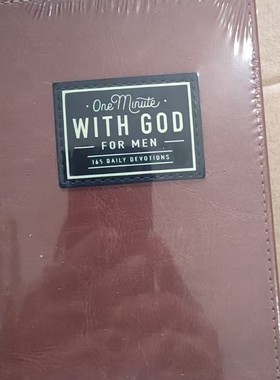 跨境现货 one minute WITH GOD for men 365天日常祈祷皮革棕色本