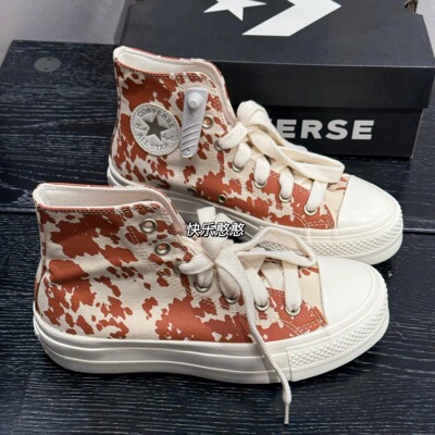 正品Converse匡威all star高帮帆布鞋厚底增高轻便耐磨A10141C