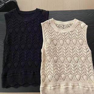 浮雕感钩花镂空背心26399 26春夏新品 南法度假