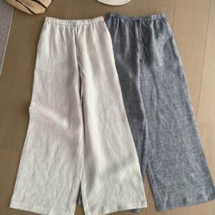 高腰显瘦条纹直筒女裤 26春夏新品 休闲26323 口粮神裤