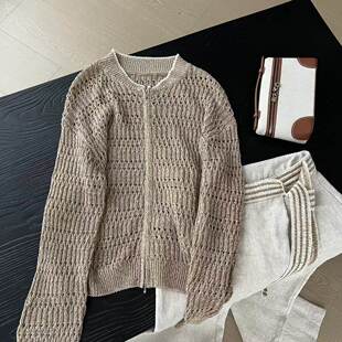 亮片细闪立领拉链针织衫 26春夏新品 26316 流光织梦