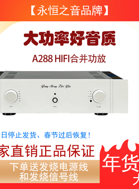 永恒之音A288升级版大功率甲类胆味发烧级hifi功放机合并蓝牙功放
