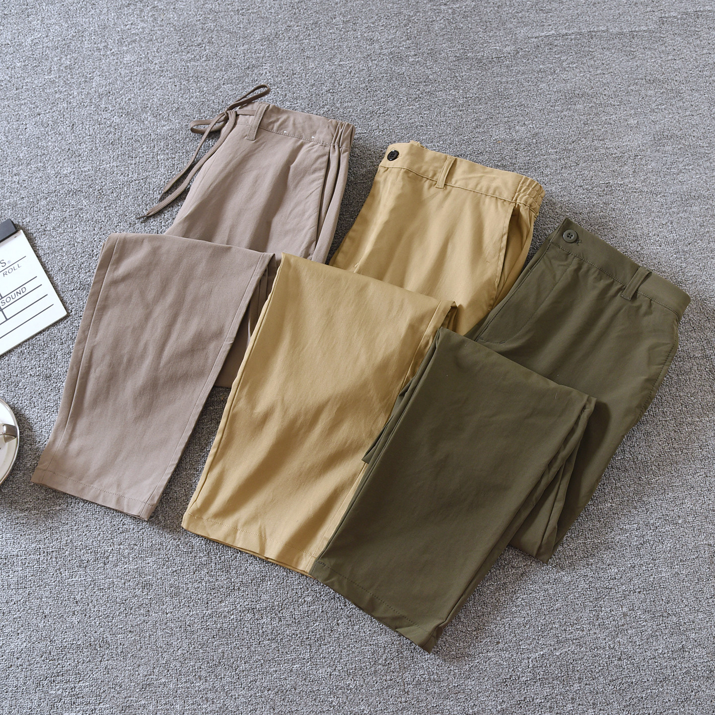 外贸新款日系简约速干修身小直筒休闲裤男春秋季户外微弹力长裤男