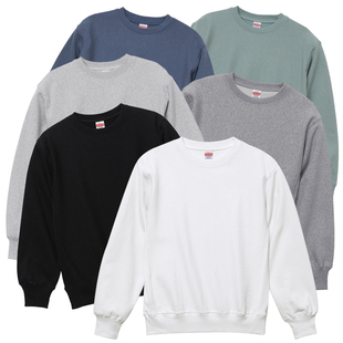 UnitedAthle加绒加厚卫衣男士重磅打底衫情侣圆领T恤衫12盎司5764