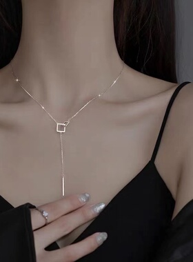 S925银项链女生轻奢小众设计锁骨链配饰品2023新款爆款颈链高级感