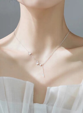 925纯银蝴蝶项链2023新款爆款轻奢女锁骨链小众设计感夏